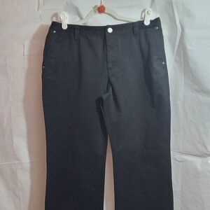 Liz Clairborne, Not Worn, Black, Size 12, 100% Cotton, Women's Pants
